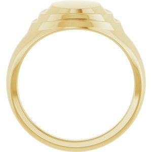 Engravable Oval Signet Ring