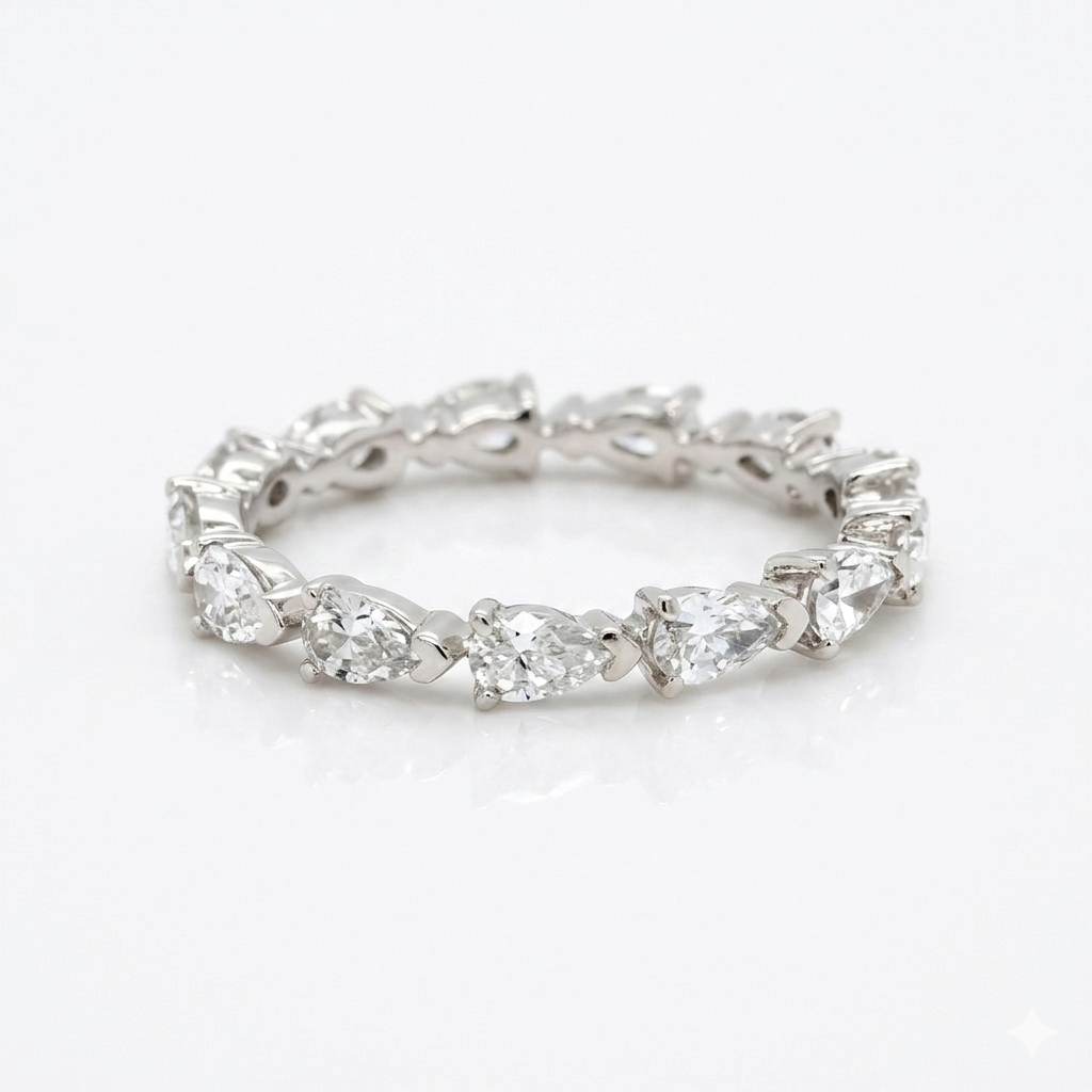 Pear Shape Lab-grown Diamond Eternity Band