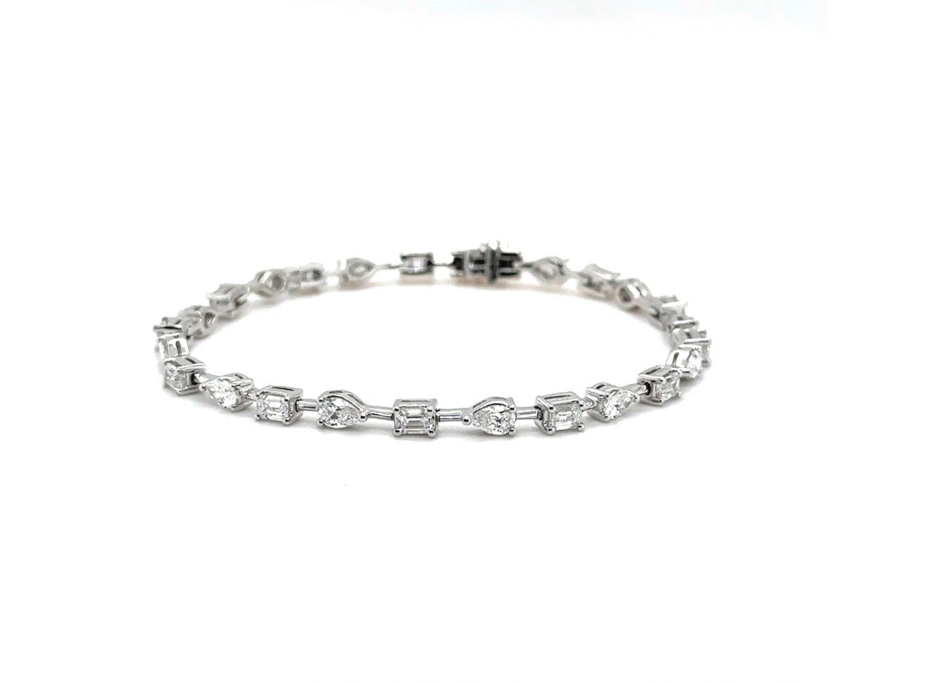 Natural Diamond Tennis Bracelet Mix Shape (4,29 CT)