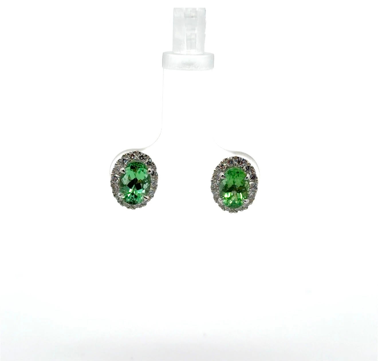 Paraíba Tourmaline Halo Earrings - Bespoke Jewelry
