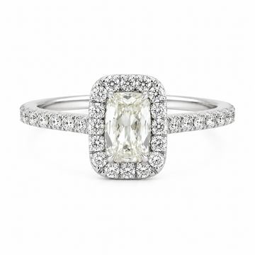 Cushion-Cut Halo Ring